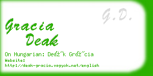 gracia deak business card